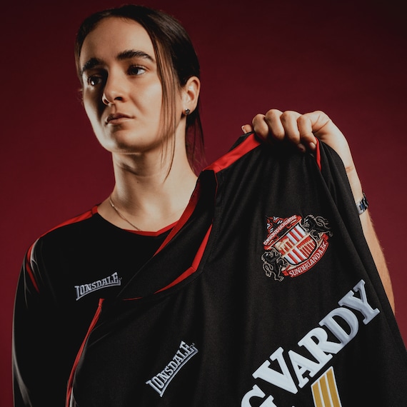 LONSDALE サンダーランドFC ユニフォーム ブラック Sunderland Lonsdale 2005-06 Away Retro Shirt