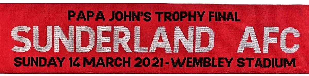 Buy the Papa Johns Final 2021 Scarf online at Sunderland AFC Store